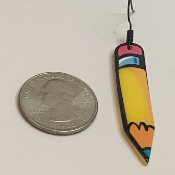 Pencil Earring, Teacher Appreciation Gift, Educator Earring, Teacher Earring - Picture 5 of 5